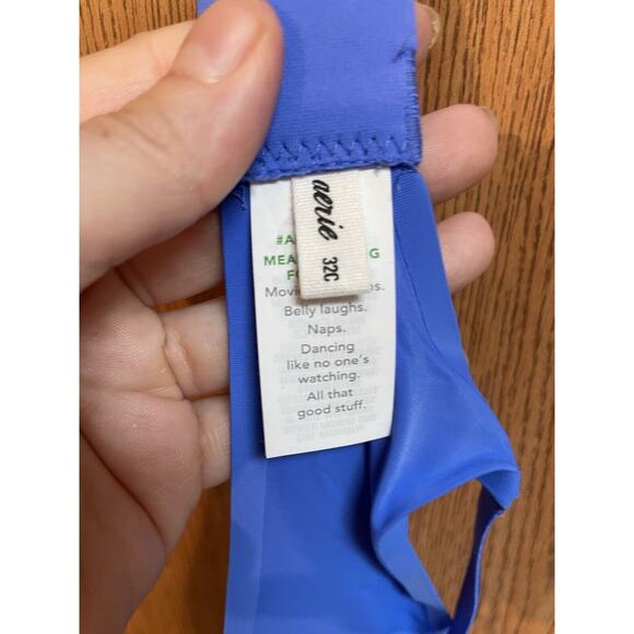 Aerie Smoothez Blue Unlined Full Coverage Bra Underwire Sz 32C NWT - Picture 4 of 5